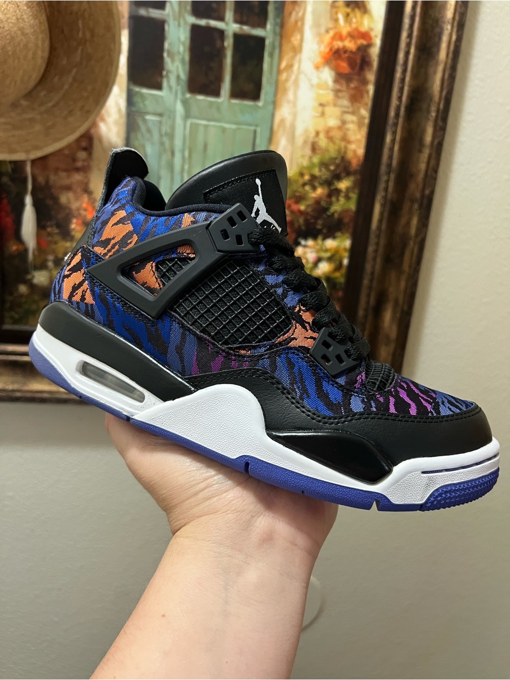 Jordan 4 Retro Black Rush Violet (GS) sneakers